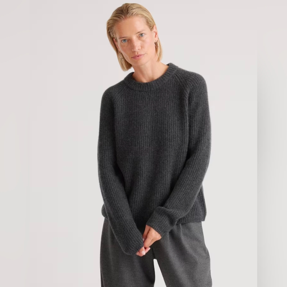 Quince Women's Charcoal Crewneck Sweater